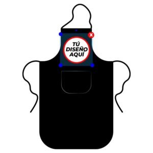 Delantal Negro Personalizado