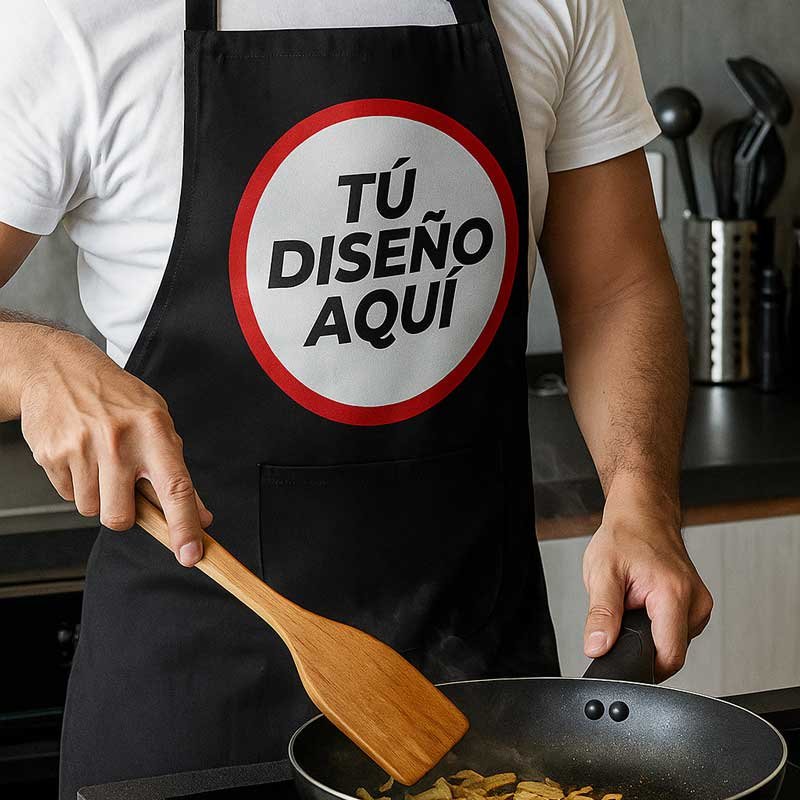 Delantal Negro Personalizado Delantal Negro 1