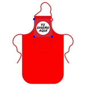 Delantal Rojo Personalizado