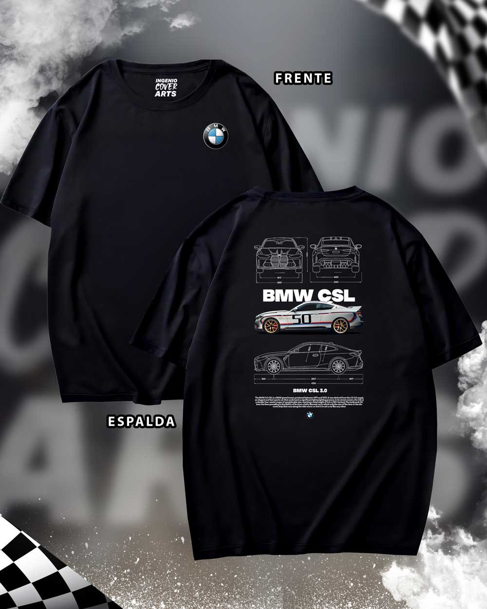 BMW-CSL-4 Tshirt BM-3 - Image 2