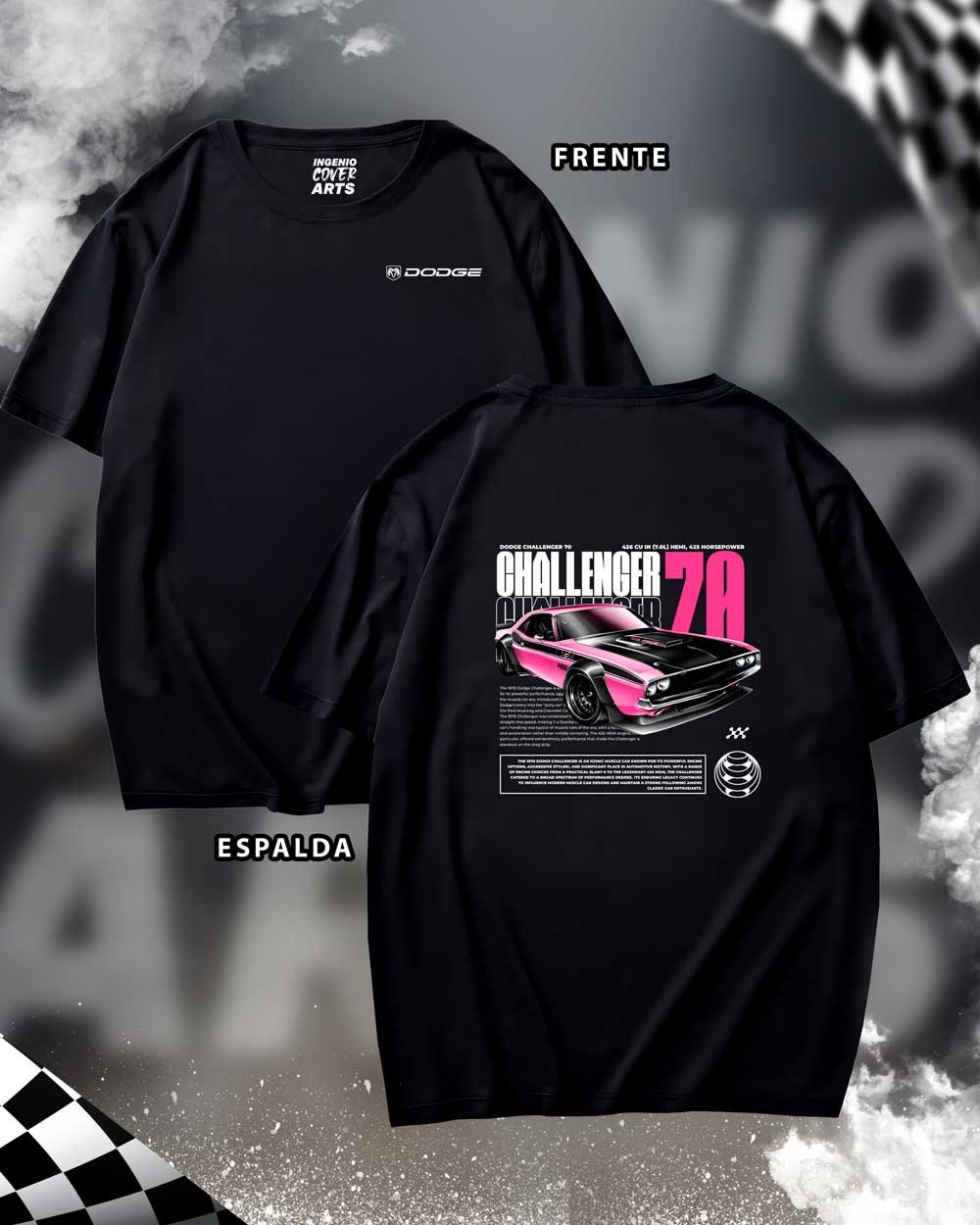 DODGE-CHALLENGER_06 Tshirt dodge-04 - Image 2