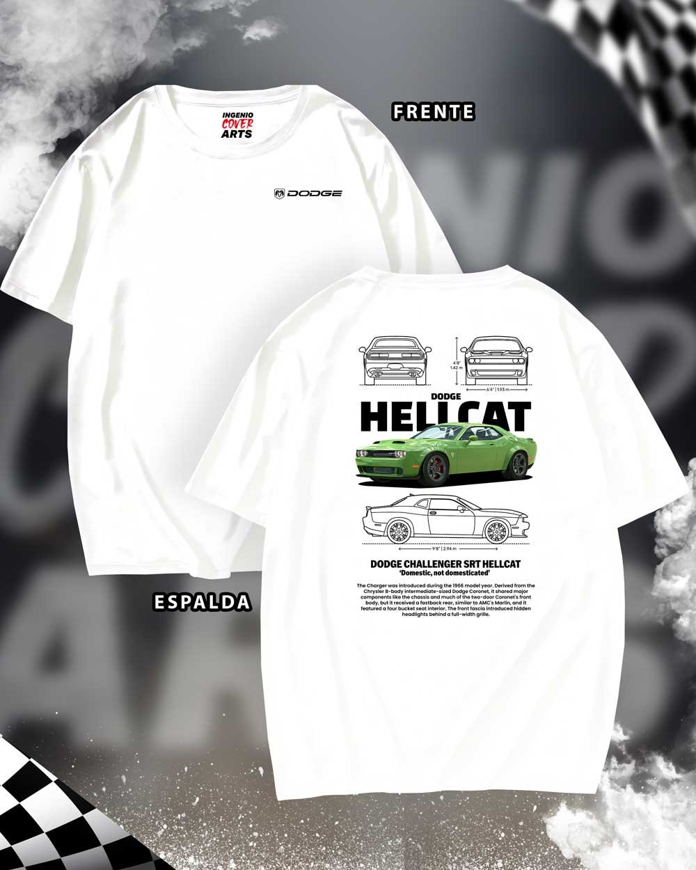 DODGE-CHALLENGER_18 Tshirt dodge-11 - Image 2