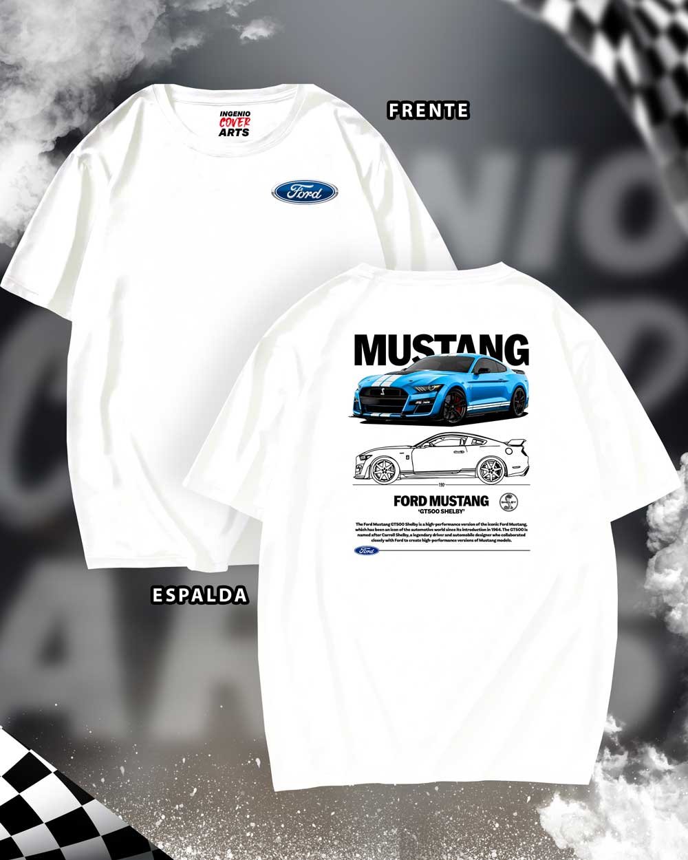 FORD-MUSTANG_03 Tshirt ford-07 - Image 2