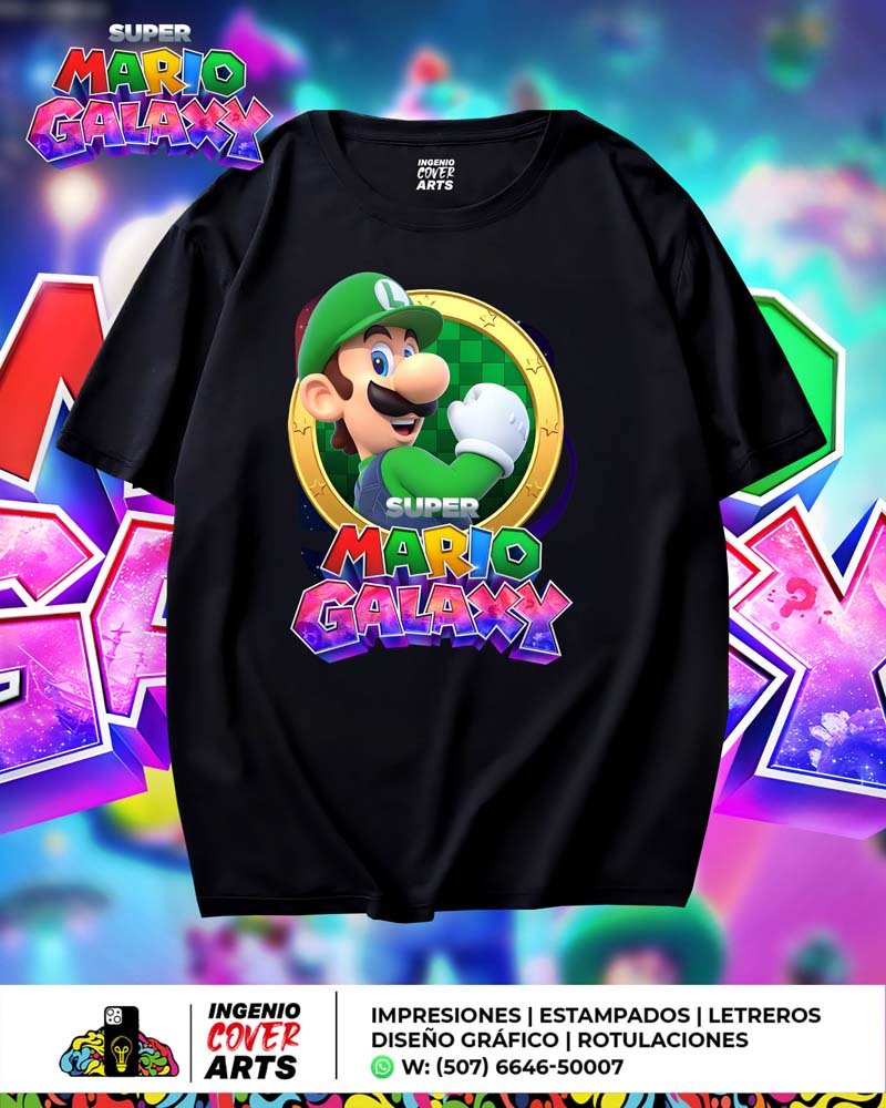 T Shirt Mario Galaxy-luigi1 LUIGI 1
