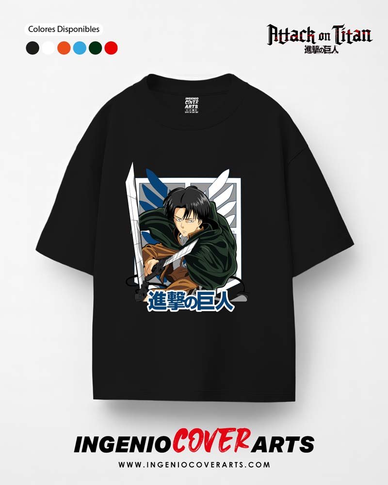 Tshirt Ataque a los titanes 010 107 levi snk