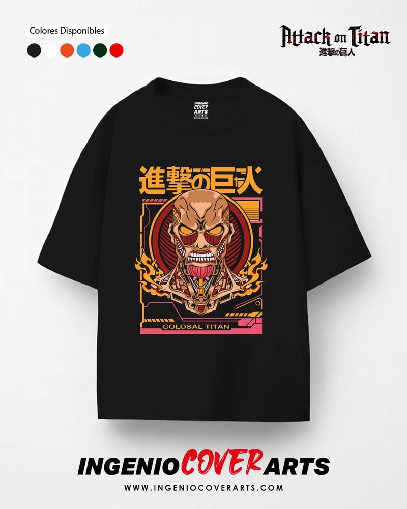 Tshirt Ataque a los titanes 006 85 colosal titan anime