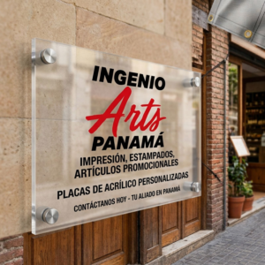 Letrero de Acrílico Personalizado con Pernos Decorativos