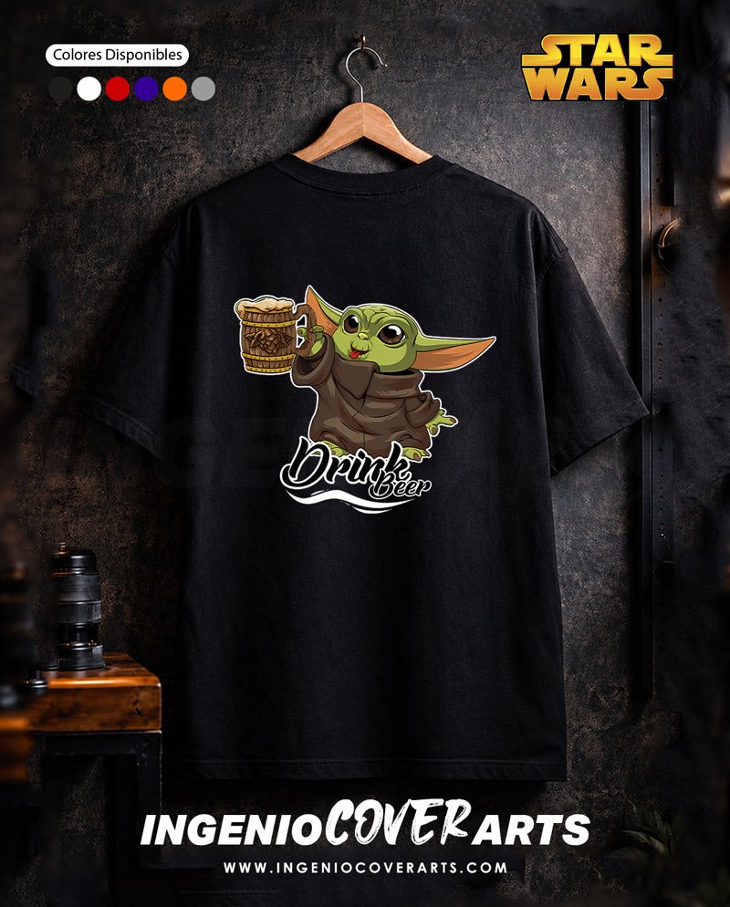 Tshirt Star Wars 006 baby yoda beers upscayl 4x digital art 4x