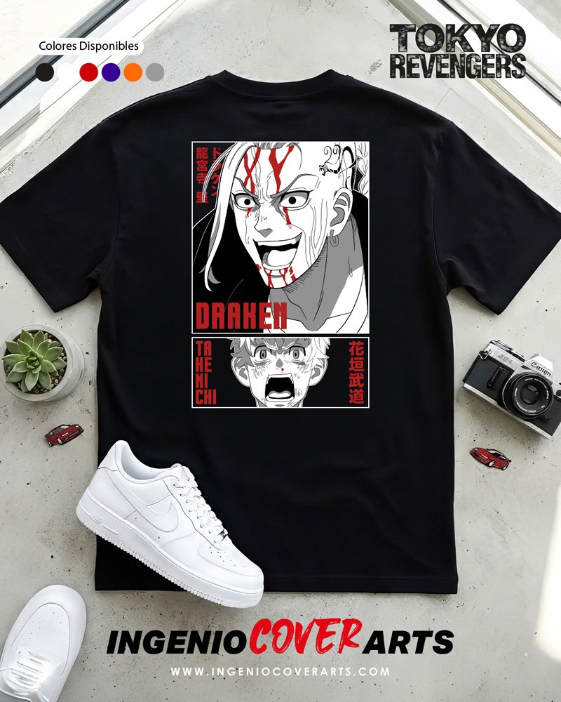 Tshirt Tokyo Revenger 007 draken takamichi 3 colores