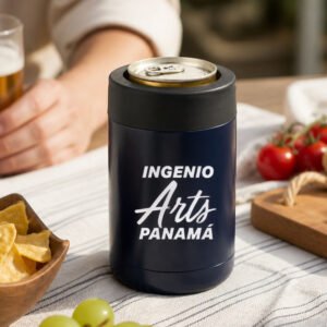 Portalatas Térmico de Acero Inoxidable con Aro de Silicona
