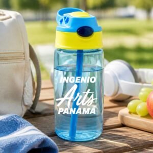 Botella Infantil con Botón Automático y Carrizo