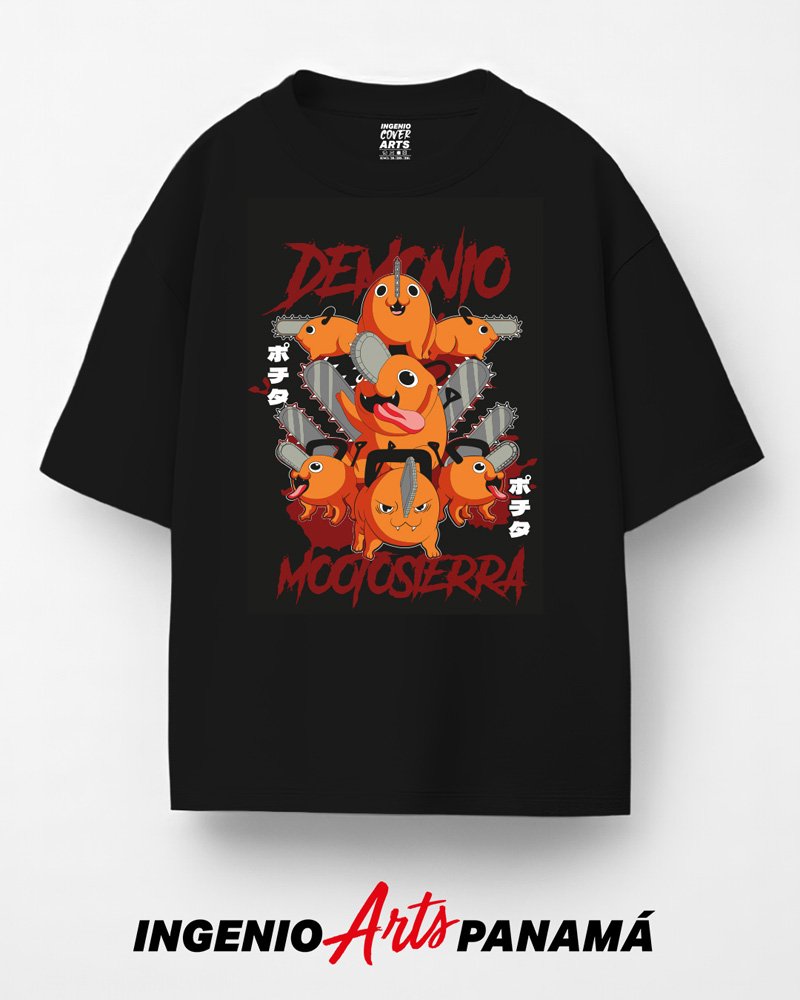 T-shirt Chainsaw Man 016 demonio motosierra