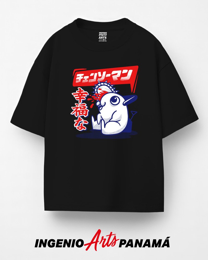 T-shirt Chainsaw Man 028 happy pochita