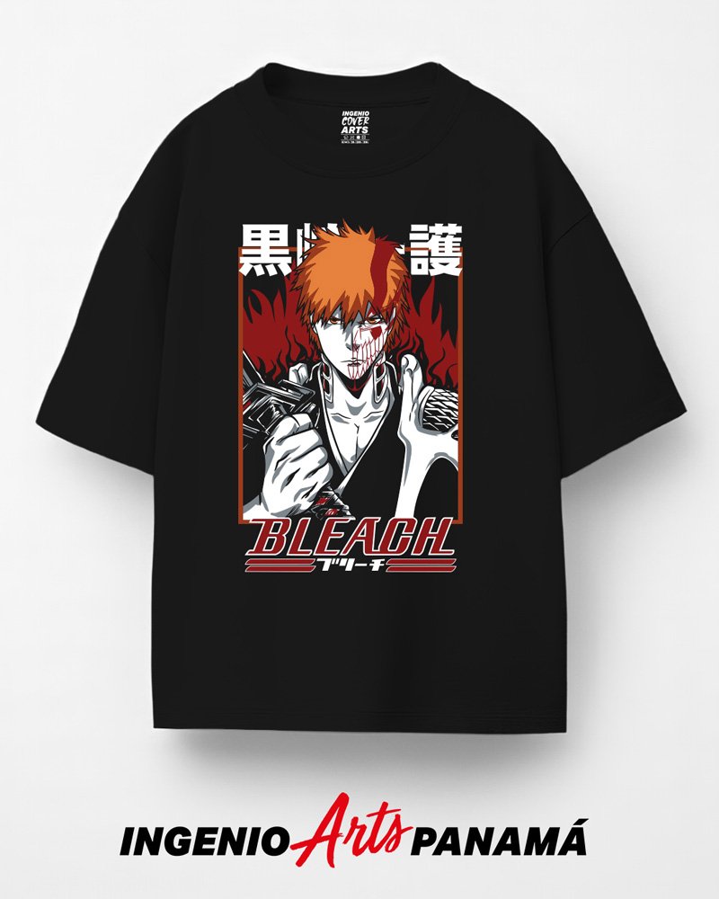 T-shirt Bleach 18 ichigo red lines