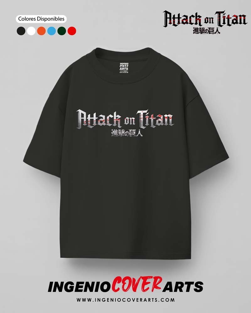 Tshirt ataque a los titanes 055 attack on titan white