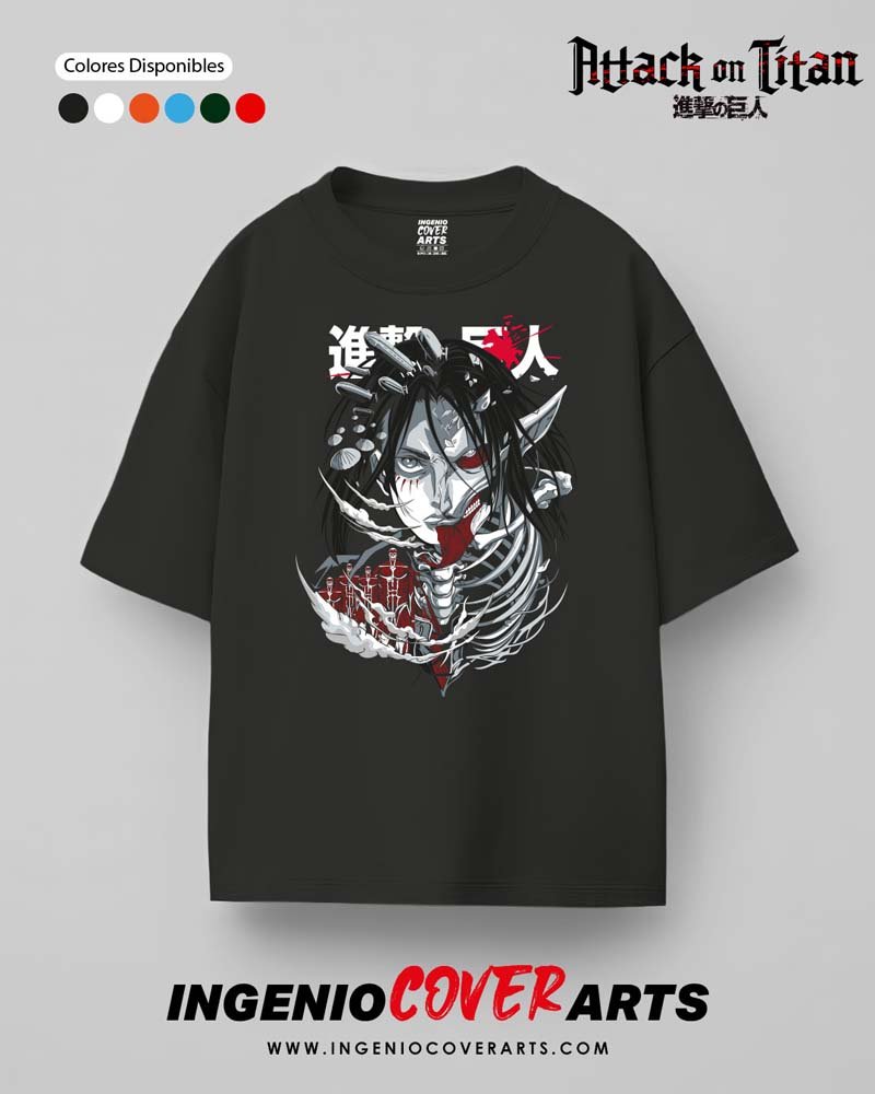 Tshirt Ataque a los titanes 049 eren3