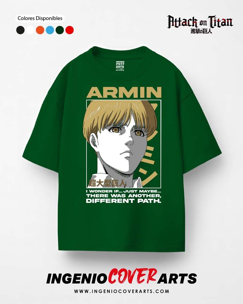 Tshirt ataque a los titanes 059 armin 4 colores