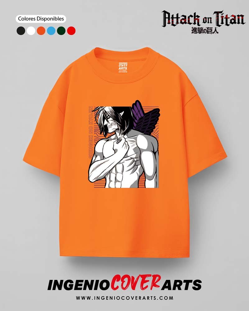 Tshirt Ataque a los titanes 052 eren titan 3 colores