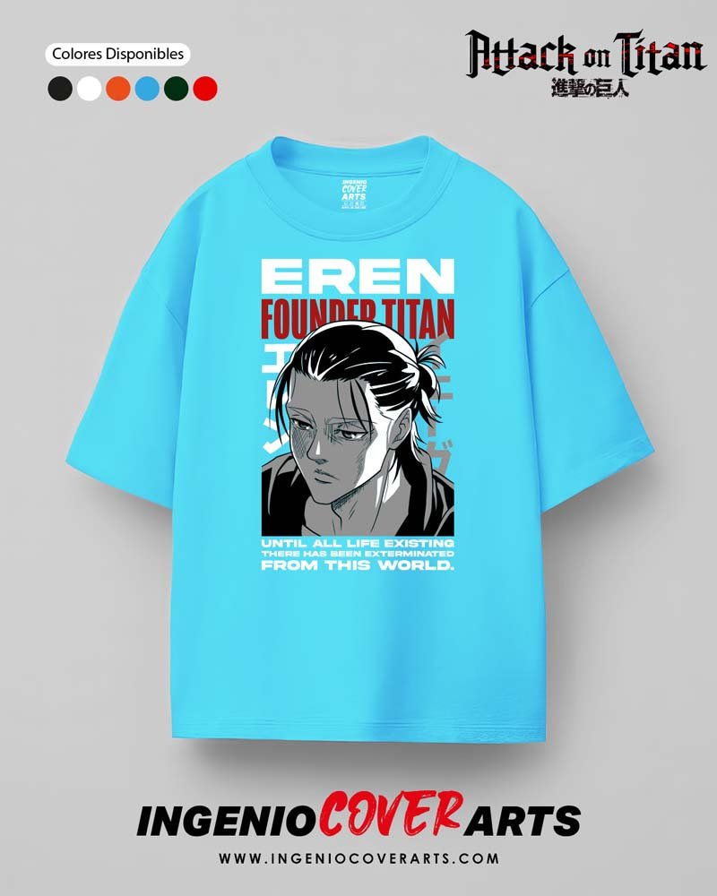 Tshirt Ataque a los titanes 050 eren v1 3 colores