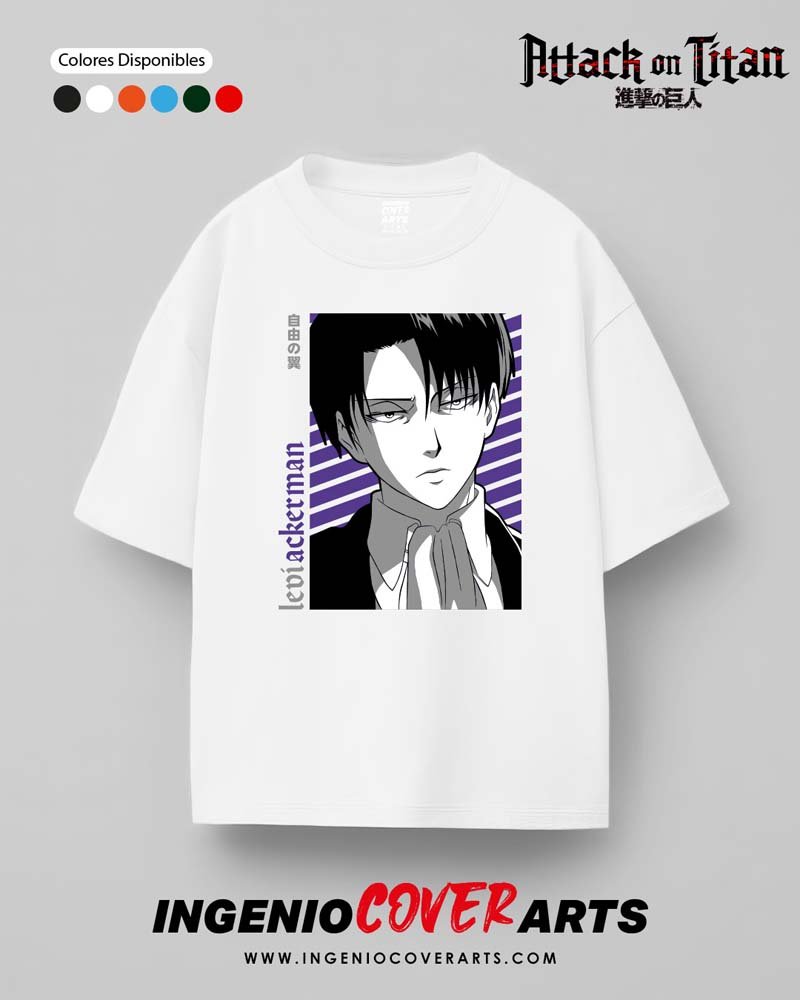 Tshirt Ataque a los titanes 043 levi 3 colores