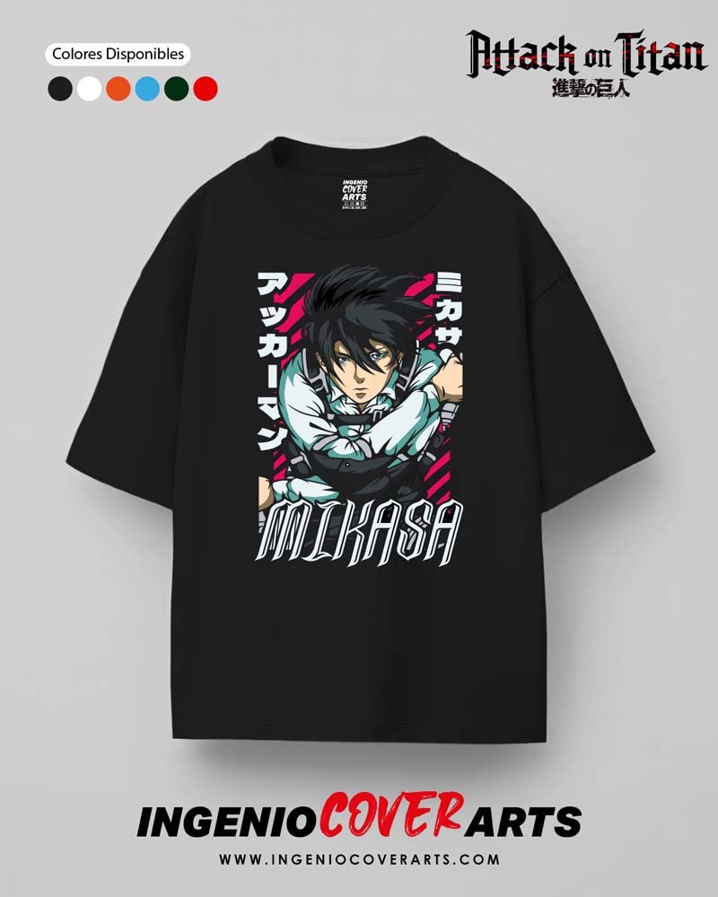 Tshirt Ataque a los titanes 037 mikasa